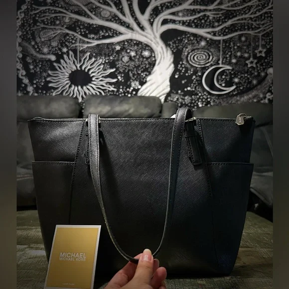 Michael Kors Black leather Tote Bag shoulder bag like new ❌80% OFF SALE❌ - Picture 10 of 16